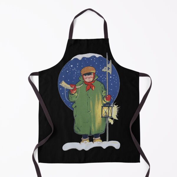 Item preview, Art by Mike Watercolor painted and digitally edited, night watchman in winter with lantern designed and sold by allartbymike.