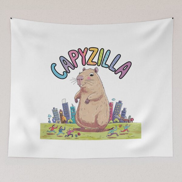 Item preview, Capyzilla, The Chillest Monster Attack Ever, Capybara, funnyfits70, Humor, Funny, retro, vintages, funny quotes, animal humor, designed and sold by FunnyFits70.