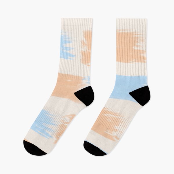 Item preview, Horizontal Brush Strokes in Peach and Light Blue designed and sold by JulzPink.