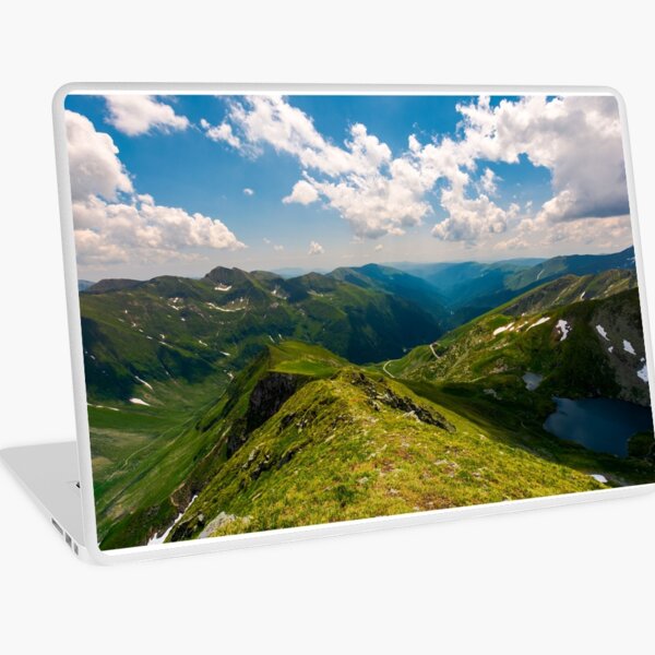 view from Saua Vaiuga in to the Valley of Fagaras Laptop Skin