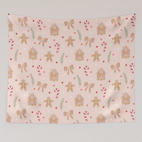 Item preview, Cozy gingerbread wonderland pattern designed and sold by Blooming June Design.