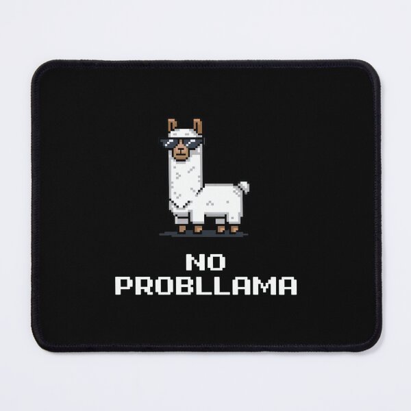 Item preview, No Probllama Cool Pixel Llama Pun Quote designed and sold by Dream-Fab.