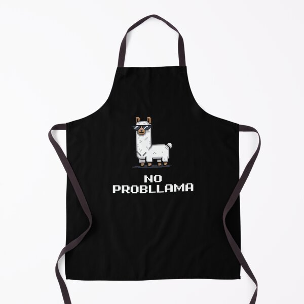 Item preview, No Probllama Cool Pixel Llama Pun Quote designed and sold by Dream-Fab.