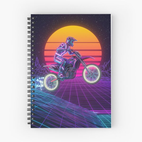 Item preview, Night Rider: Motocross in the Neon Waves designed and sold by KoolArtDistrict.