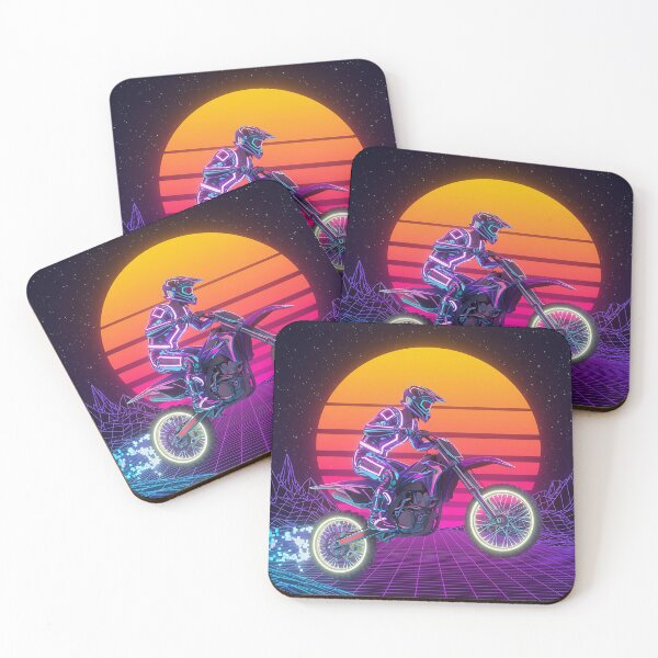 Item preview, Night Rider: Motocross in the Neon Waves designed and sold by KoolArtDistrict.