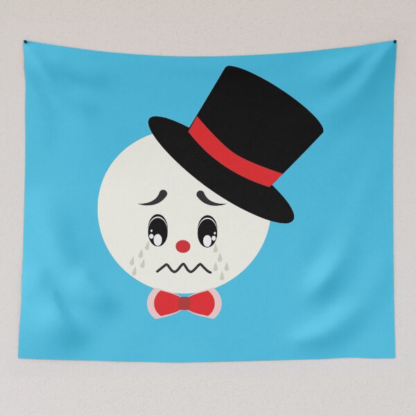 Item preview, snowman with red hat, The cartoon portrays crying. designed and sold by Wunnipaogtun.