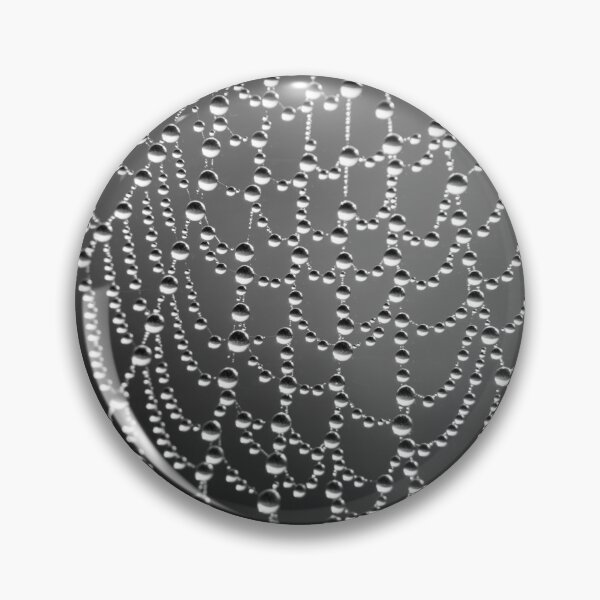 Item preview, Black and White Spider Web with Water Droplets – Delicate Beauty in Detail designed and sold by MacroElegance.