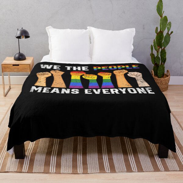 Item preview, We The People Means Everyone Funny Retro LGBT BLM Gay Pride designed and sold by lidanmasi.