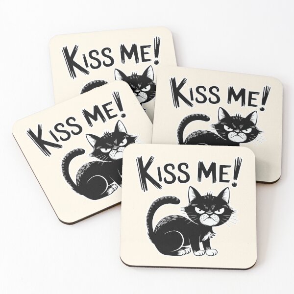 Item preview, Kiss Me Grumpy Cat Funny Attitude Quote designed and sold by Dream-Fab.