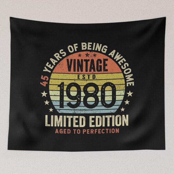 Item preview, 45th Birthday Awesome 45 Years Vintage 1980 designed and sold by eclecTEEq.