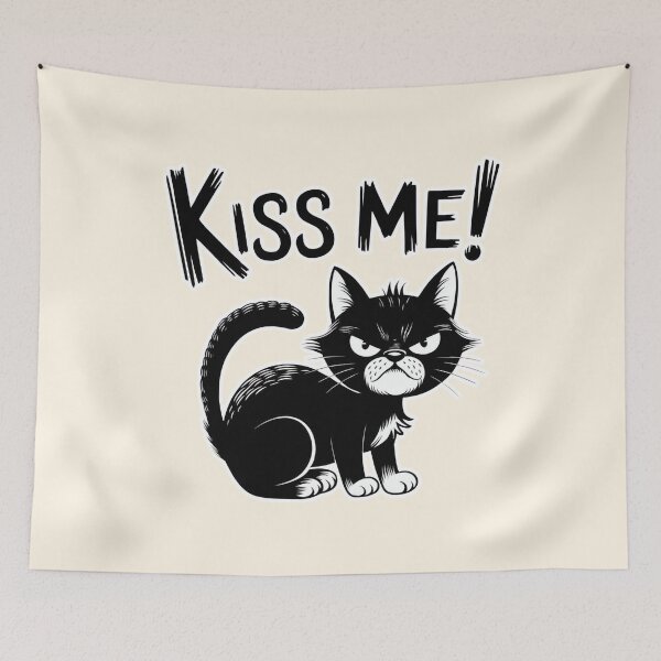 Item preview, Kiss Me Grumpy Cat Funny Attitude Quote designed and sold by Dream-Fab.