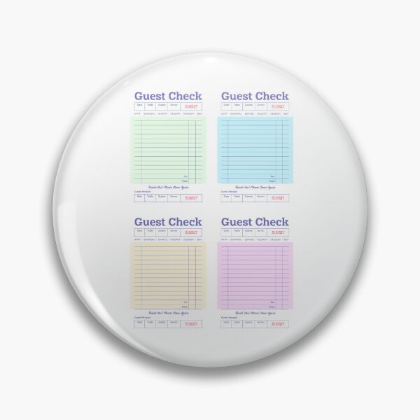 Item preview, Guest Check Sticker Pack designed and sold by abigailwiley.