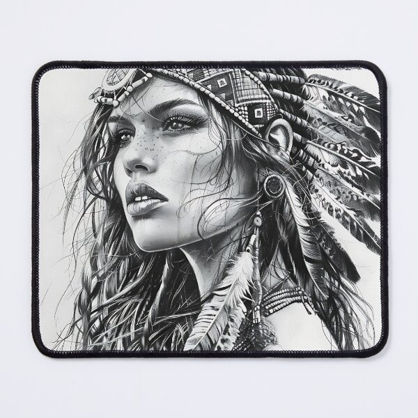 Item preview, Beautiful American Indian Girl Wall Art designed and sold by Eiwaprints.