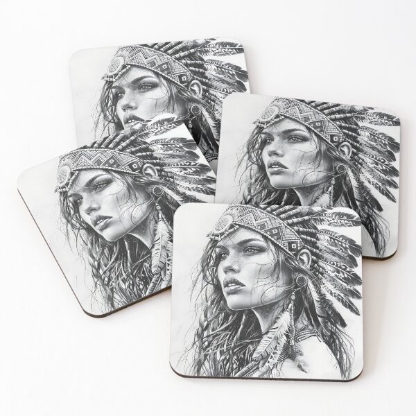 Item preview, Beautiful American Indian Girl Wall Art designed and sold by Eiwaprints.