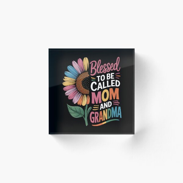 Item preview, Vibrant Multicolored Sunflower "Blessed To Be Called Mom And Grandma" Design designed and sold by Hooodify.
