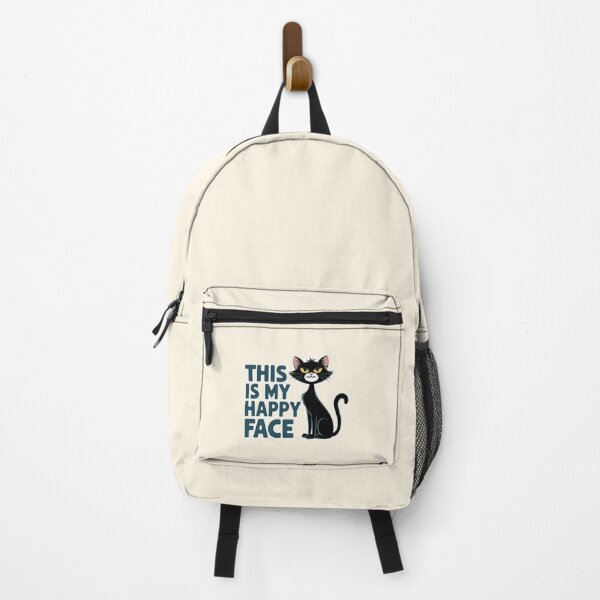 Item preview, This Is My Happy Face Funny Cat Quote designed and sold by Dream-Fab.