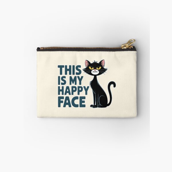 Item preview, This Is My Happy Face Funny Cat Quote designed and sold by Dream-Fab.
