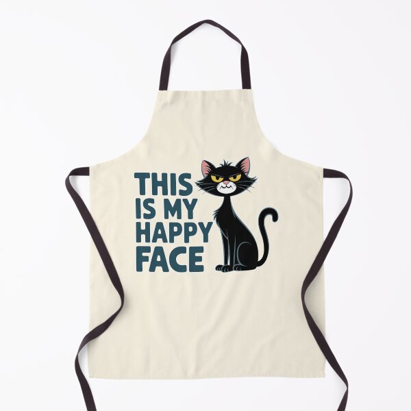 Item preview, This Is My Happy Face Funny Cat Quote designed and sold by Dream-Fab.