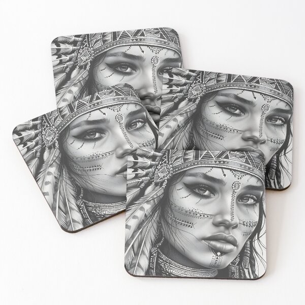 Item preview, Beautiful American Indian Girl Wall Art2 designed and sold by Eiwaprints.