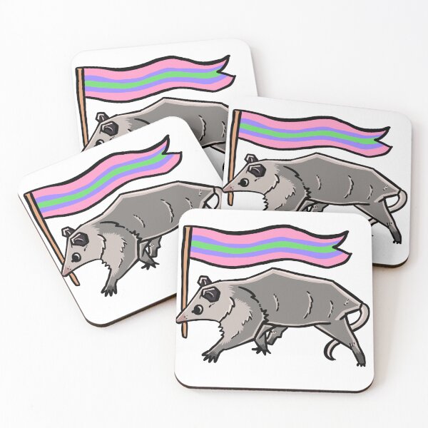 Item preview, trigender pride possum designed and sold by heyimleo.