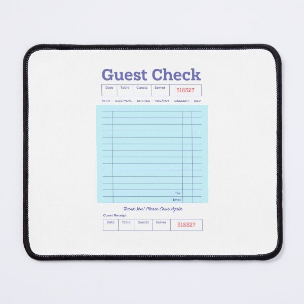 Item preview, Blue Guest Check designed and sold by abigailwiley.