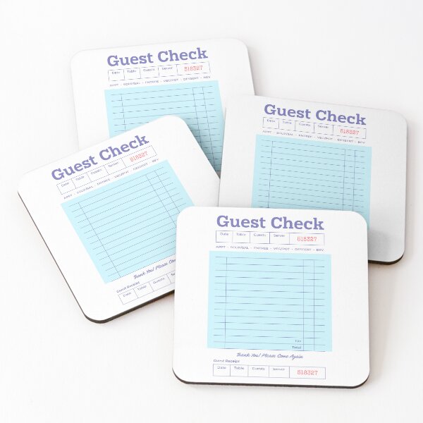 Item preview, Blue Guest Check designed and sold by abigailwiley.