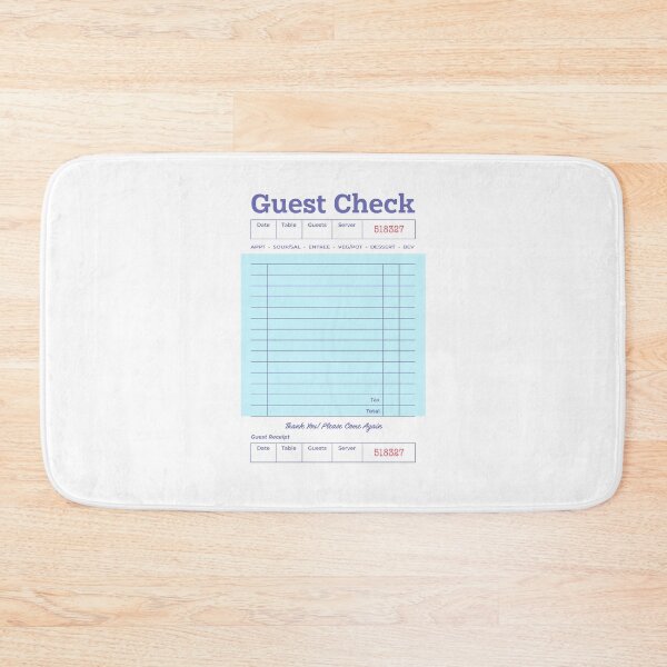 Item preview, Blue Guest Check designed and sold by abigailwiley.
