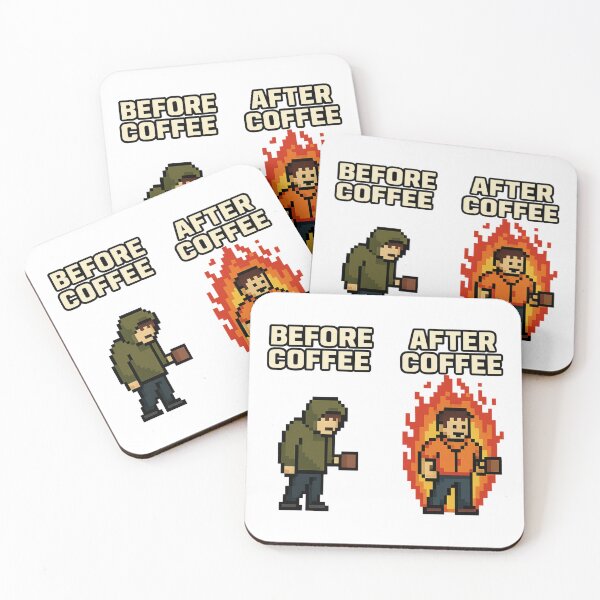 Item preview, Before Coffee / After Coffee – Pixel Glow-Up designed and sold by Loot Locker.