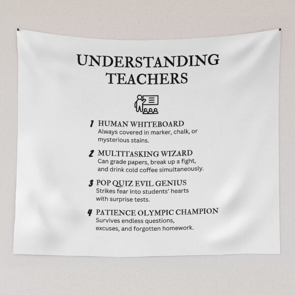 Item preview, UNDERSTANDING TEACHERS – Funny Teacher Humor designed and sold by PsyFlow35.