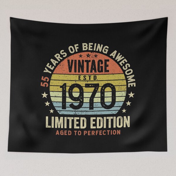 Item preview, 55th Birthday Awesome 55 Years Vintage 1970 designed and sold by eclecTEEq.