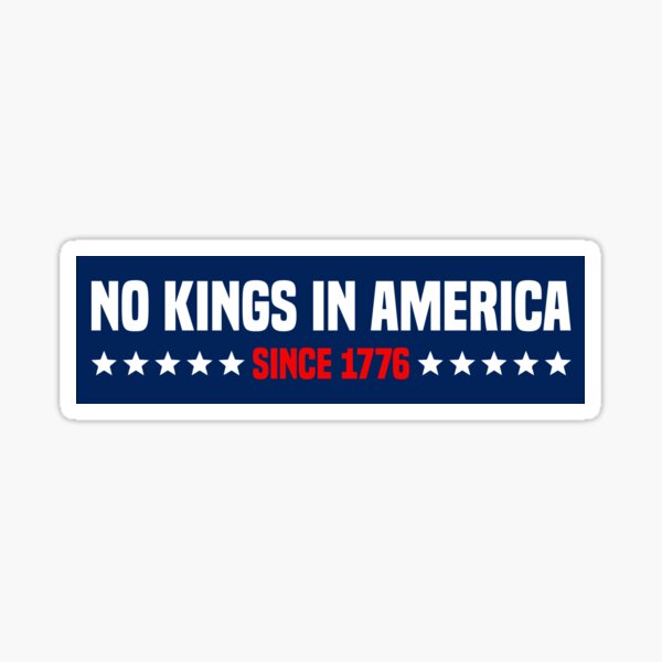 Vista previa del artículo con la obra «No hay reyes en Estados Unidos - Anti Trump», diseñado y vendido por PixVib.