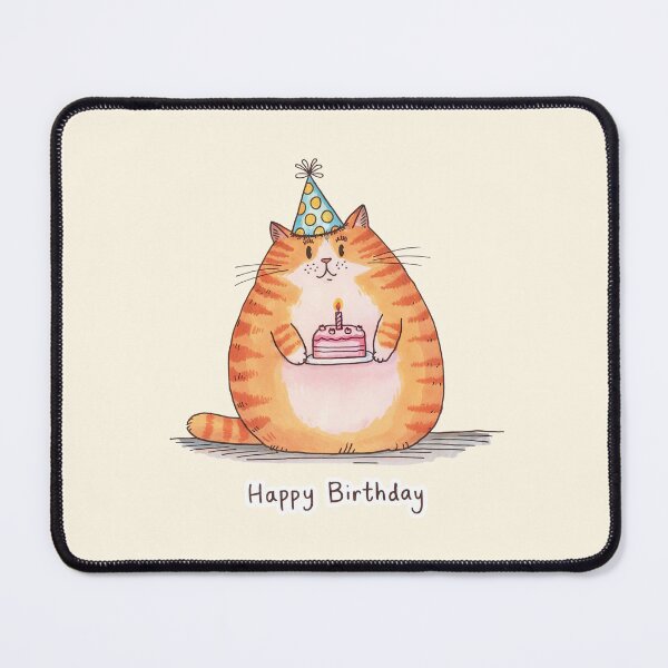 Item preview, Happy Birthday Cute Cat Party Illustration designed and sold by Dream-Fab.