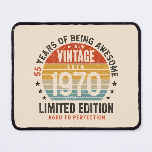 Item preview, 55th Birthday Awesome 55 Years Vintage Since 1970 designed and sold by eclecTEEq.