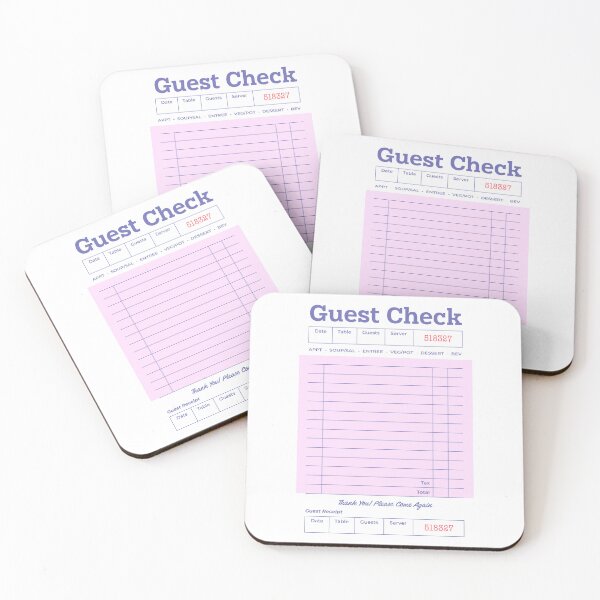 Item preview, Pink Guest Check designed and sold by abigailwiley.