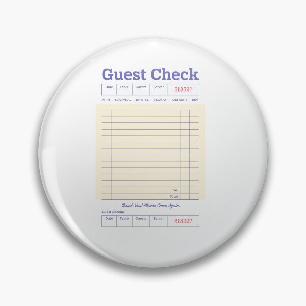 Item preview, Yellow Guest Check designed and sold by abigailwiley.
