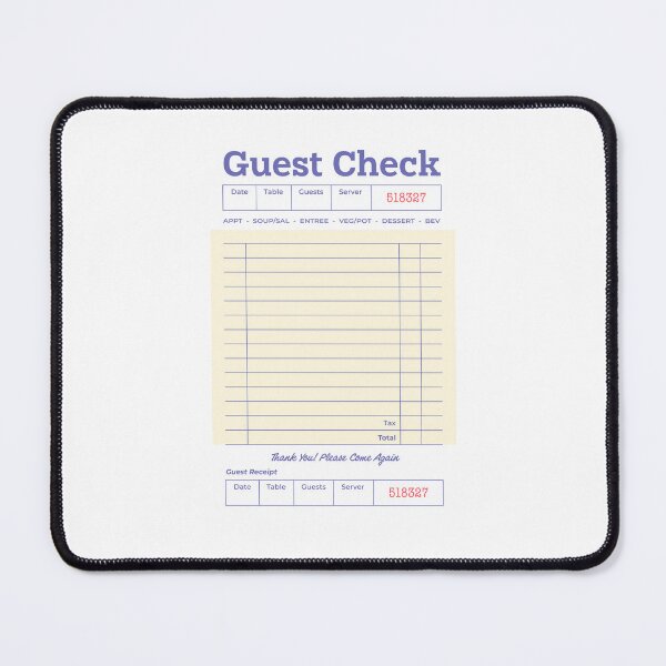 Item preview, Yellow Guest Check designed and sold by abigailwiley.