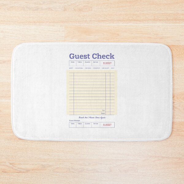 Item preview, Yellow Guest Check designed and sold by abigailwiley.