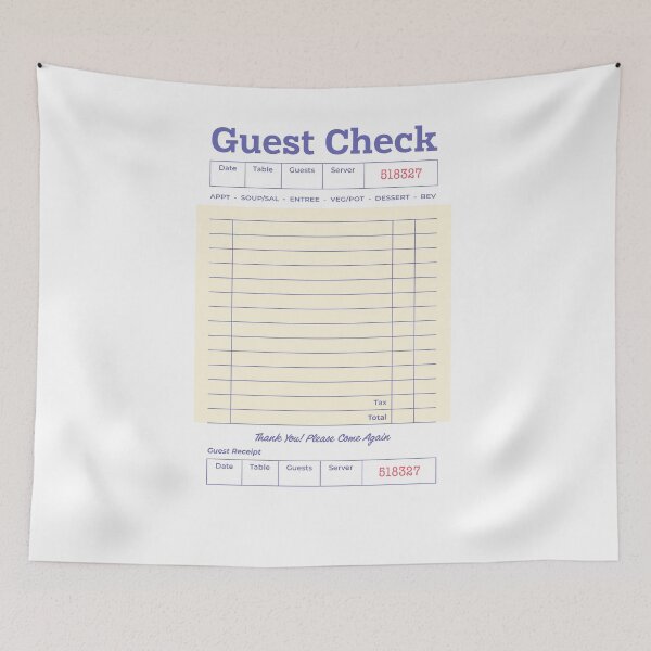 Item preview, Yellow Guest Check designed and sold by abigailwiley.
