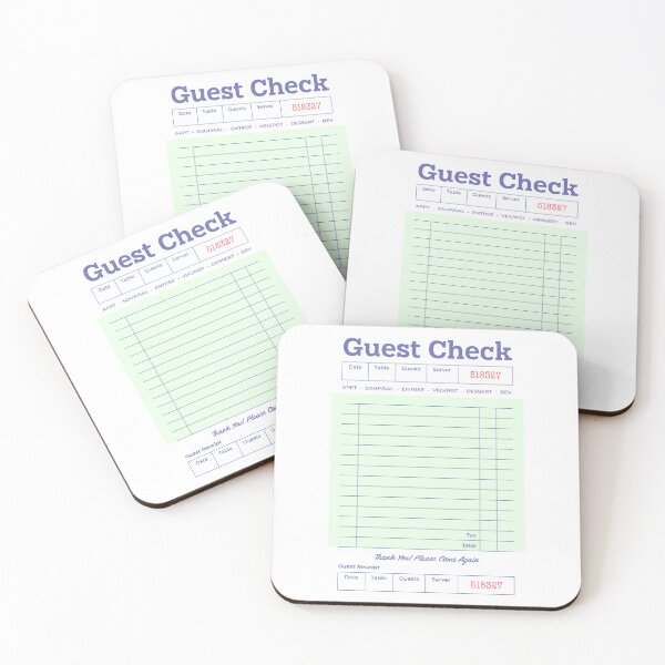 Item preview, Green Guest Check designed and sold by abigailwiley.