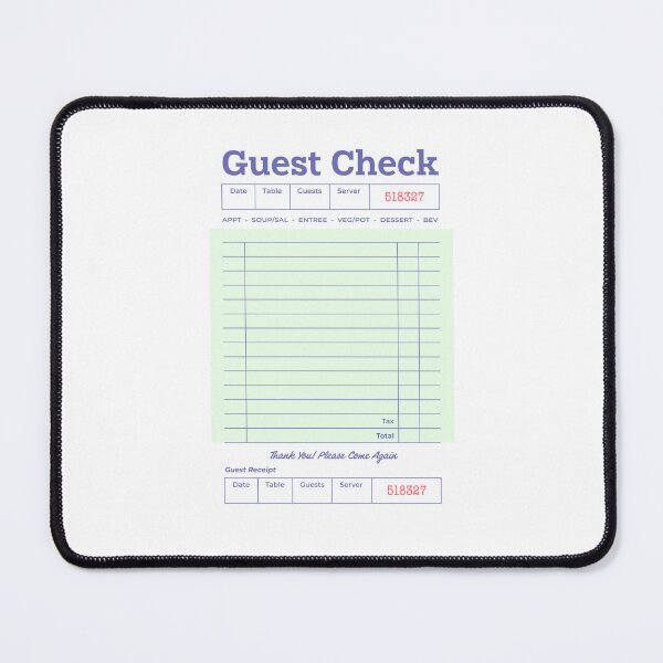 Item preview, Green Guest Check designed and sold by abigailwiley.