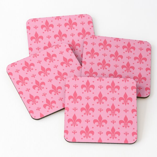 Item preview, Pink Background Hot Pink Fleur-de-lis Pattern Design  designed and sold by PatternTitan.