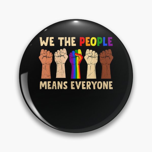 Item preview, We The People Means Everyone LGBT Flag BLM Black Melanin designed and sold by lidanmasi.