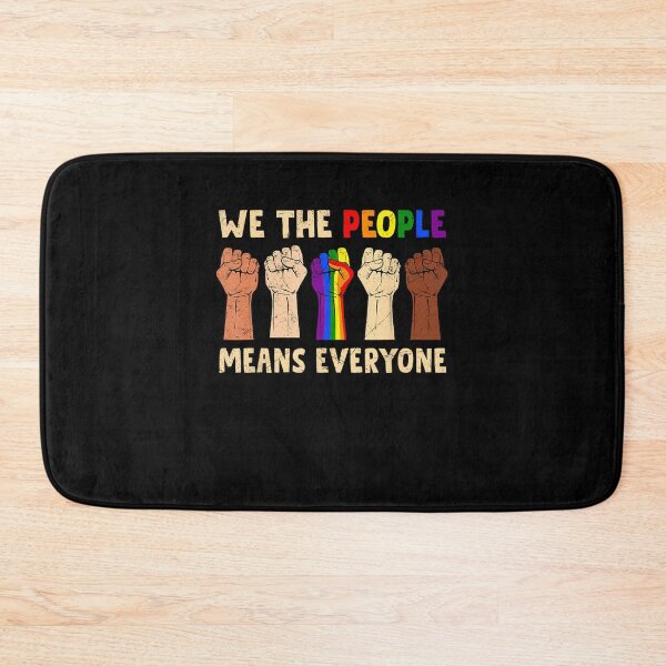 Item preview, We The People Means Everyone LGBT Flag BLM Black Melanin designed and sold by lidanmasi.