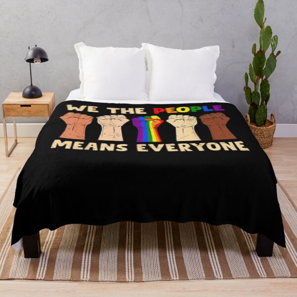 Item preview, We The People Means Everyone LGBT Flag BLM Black Melanin designed and sold by lidanmasi.