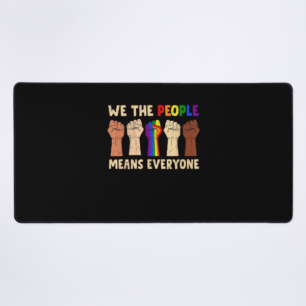 Item preview, We The People Means Everyone LGBT Flag BLM Black Melanin designed and sold by lidanmasi.