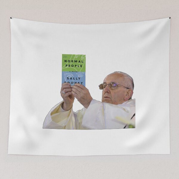 Item preview, Pope Holding Normal People by Sally Rooney designed and sold by baranskini.