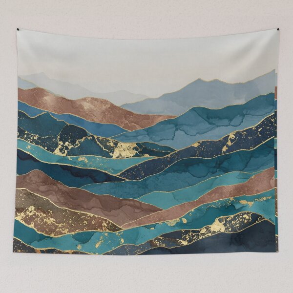 Item preview, Abstract Metallic Mountainscape designed and sold by svarupa.