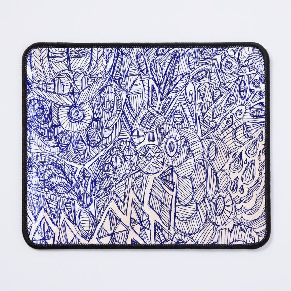 Item preview, Telephone Doodle – Blue Rollerball Pen Pattern designed and sold by Vision Illustrated.