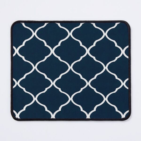 Item preview, Navy Blue and White Moroccan Tile Pattern designed and sold by svarupa.