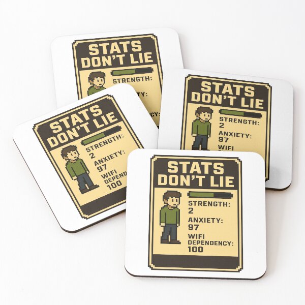 Item preview, Stats Don’t Lie Pixel Character Card designed and sold by Loot Locker.